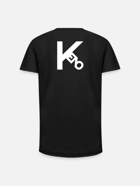 Keno white - Long Fit Men's T-Shirt - black