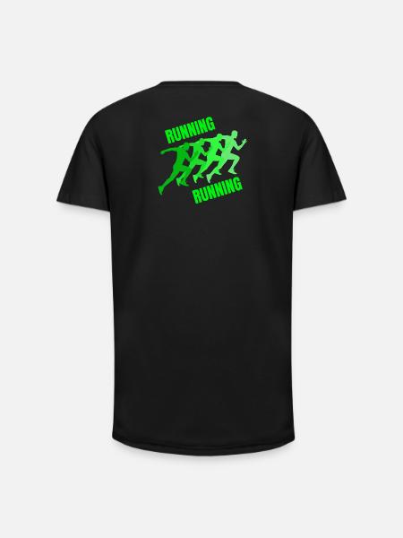 running, jogging, jogging, running, trail running - Long Fit Men's T-Shirt - black