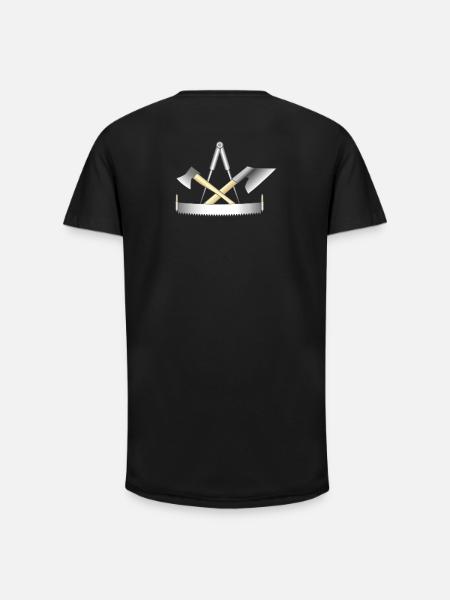 Charpentier, signe de guilde - T-shirt coupe longue homme - noir