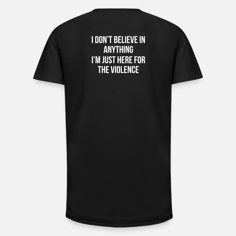 Schwarzweiß Textstatement  - Long Fit Männer T-Shirt - Schwarz
