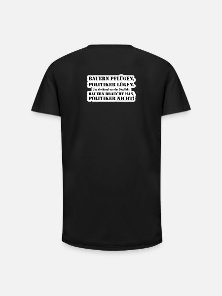 Bauern braucht man - Long Fit Männer T-Shirt - Schwarz