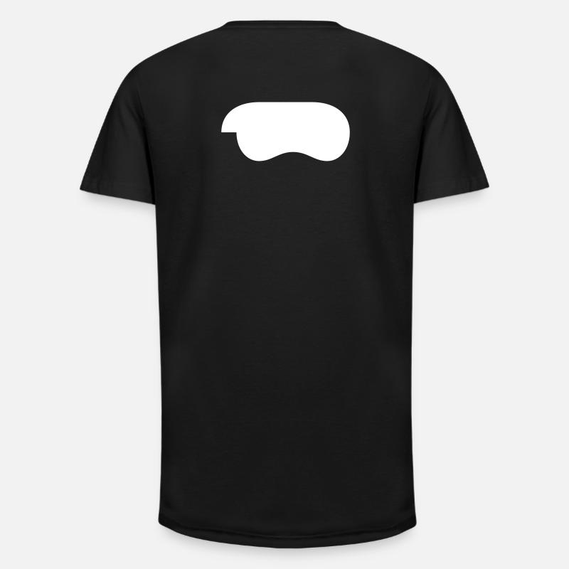 controller-weiss - Long Fit Männer T-Shirt - Schwarz