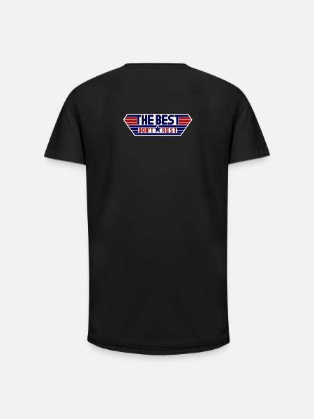 The best don't rest - Long Fit Men's T-Shirt - black