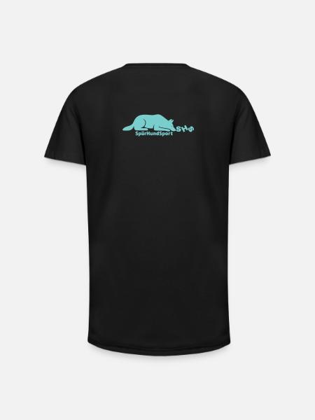 SHS logo mint - Long Fit Men's T-Shirt - black