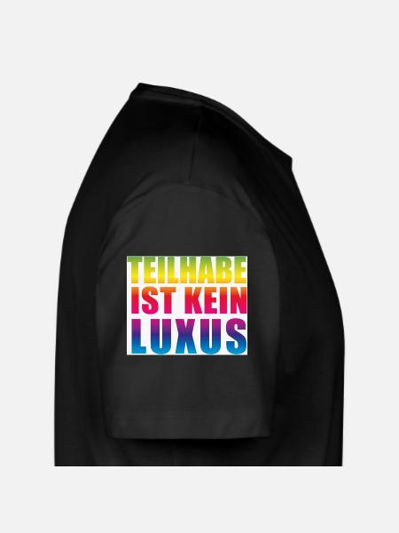 Teilhabe ist kein Luxus - Long Fit Männer T-Shirt - Schwarz