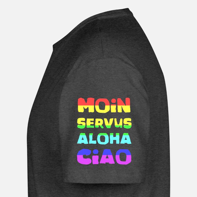 Rainbow lettering Aloha Ciao Long Fit Men's T-Shirt