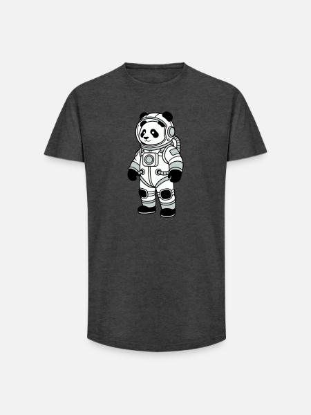 Combinaison spatiale panda bear - T-shirt coupe longue homme - charbon
