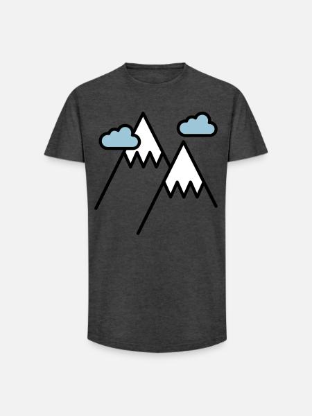 Der Berg ruft - Long Fit Männer T-Shirt - Anthrazit