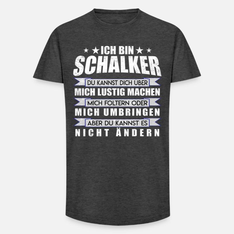 Ich bin Schalker | Fan Design Geschenkidee - Long Fit Männer T-Shirt - Anthrazit