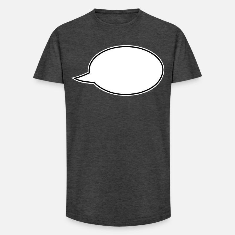 Speech bubble comic right - Long Fit Men's T-Shirt - charcoal grey