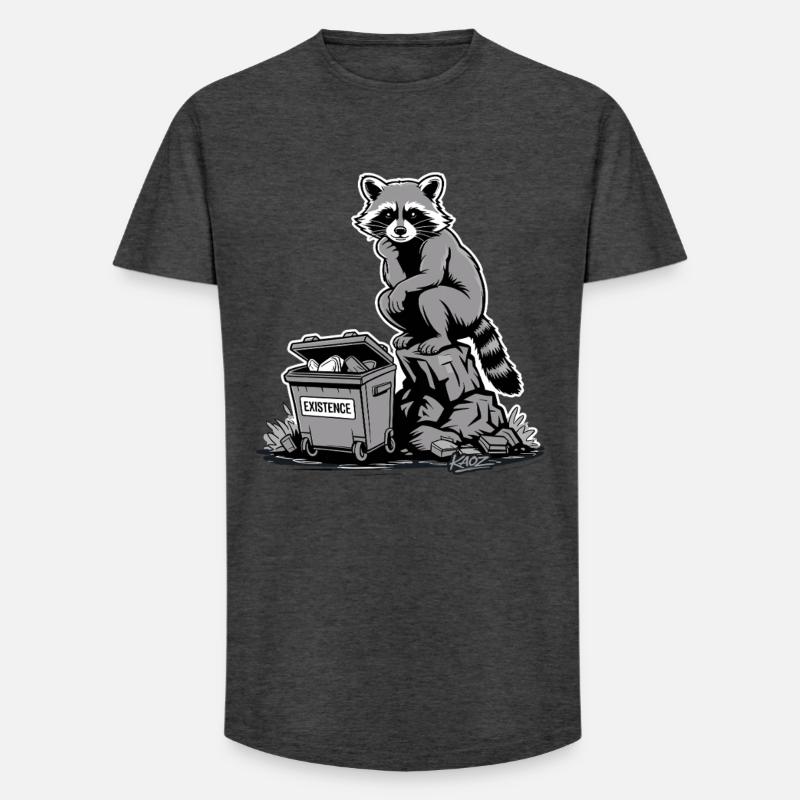 Existenz Waschbärmüllcontainer - Long Fit Männer T-Shirt - Anthrazit