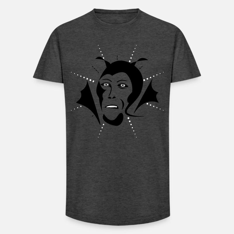 Devil / Teufel - Long Fit Männer T-Shirt - Anthrazit