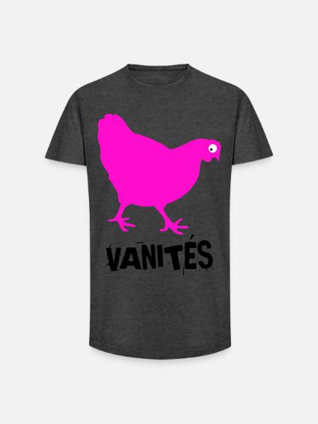 VANITÉS - T-shirt coupe longue homme - charbon