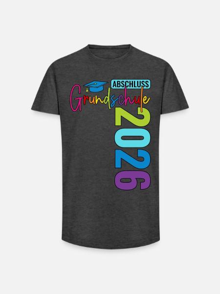 Abschluss Grundschule 2026 - Long Fit Männer T-Shirt - Anthrazit