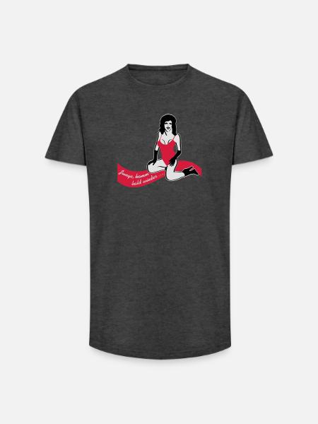 Hamburg - Long Fit Männer T-Shirt - Anthrazit