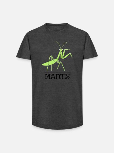Gottesanbeterin – Illustration für Naturfreunde - Long Fit Männer T-Shirt - Anthrazit