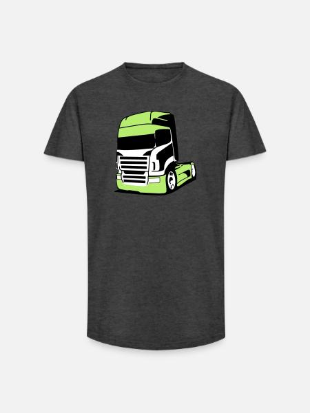Striking V8 truck - Long Fit Men's T-Shirt - charcoal grey