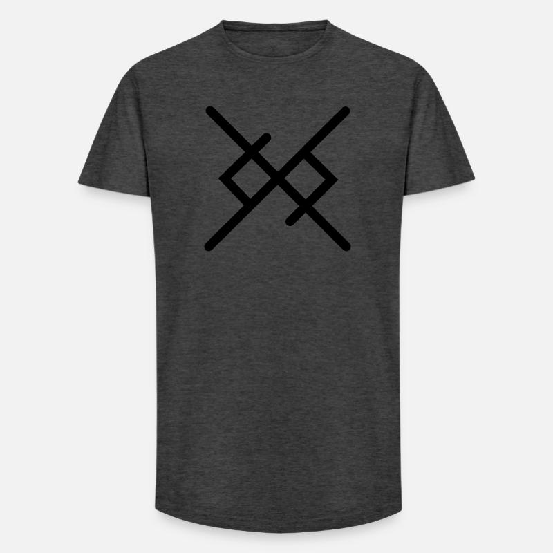 Ewige Liebe in Wikingerrunen - Long Fit Männer T-Shirt - Anthrazit