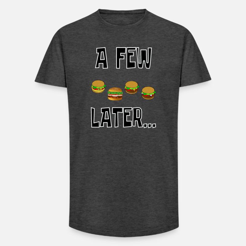 ein paar Hamburger später - Long Fit Männer T-Shirt - Anthrazit
