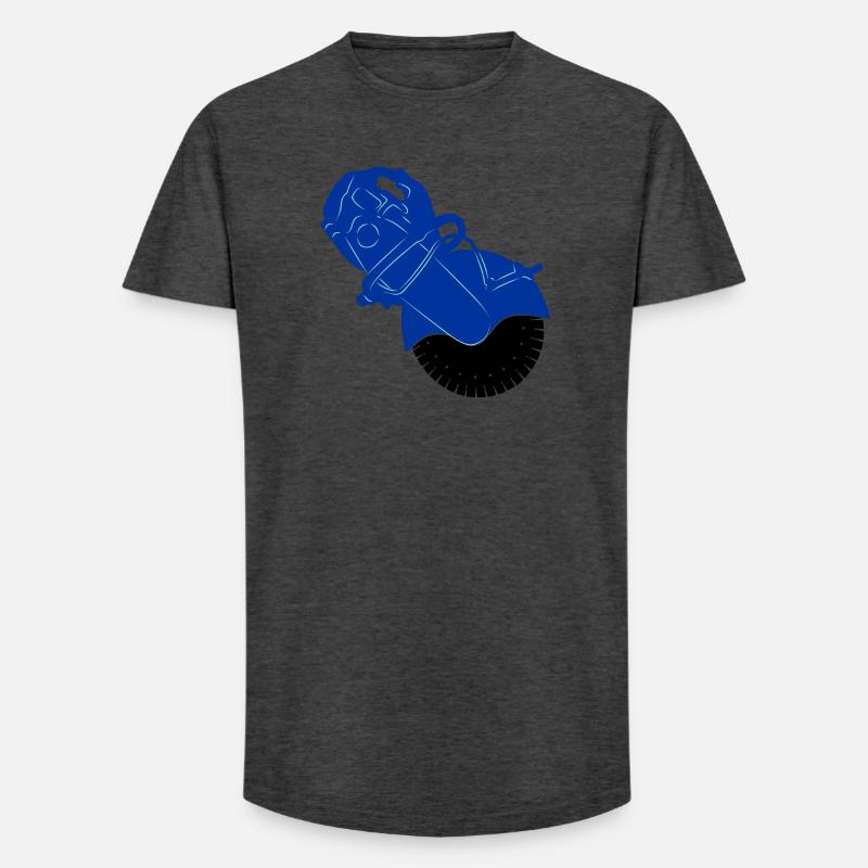 Pflastersteinsäge oder Steinsägemaschine - Long Fit Männer T-Shirt - Anthrazit