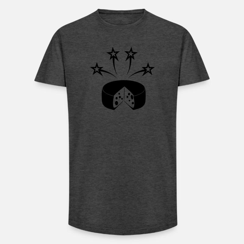 Käse mit vier Sternen - Long Fit Männer T-Shirt - Anthrazit