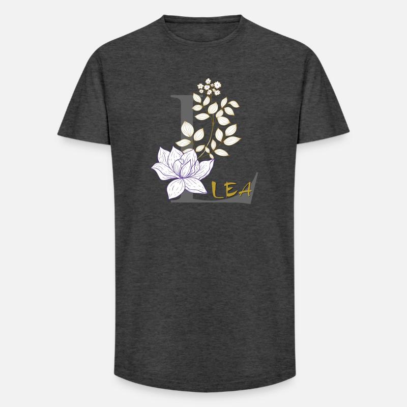 Buchstabe L Initiale Lea - Long Fit Männer T-Shirt - Anthrazit