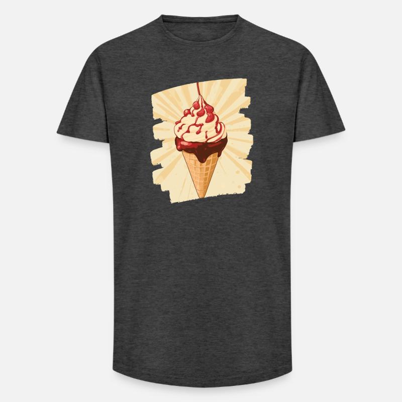 Eiscreme Eis - Long Fit Männer T-Shirt - Anthrazit