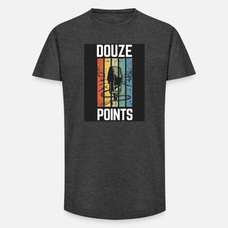 Douze Points Eurovision - Long Fit Männer T-Shirt - Anthrazit