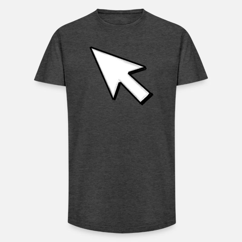 Cursor: Click mich! - Long Fit Männer T-Shirt - Anthrazit