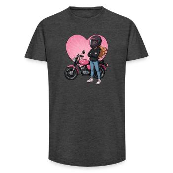 Simsongirl II - Long Fit Men's T-Shirt - charcoal grey - Front - AI Model Male 185 light (185cm)