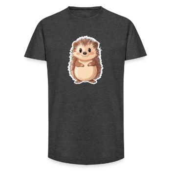 Igel - Long Fit Männer T-Shirt - Anthrazit - Vorne - AI Model Male 185 light (185cm)