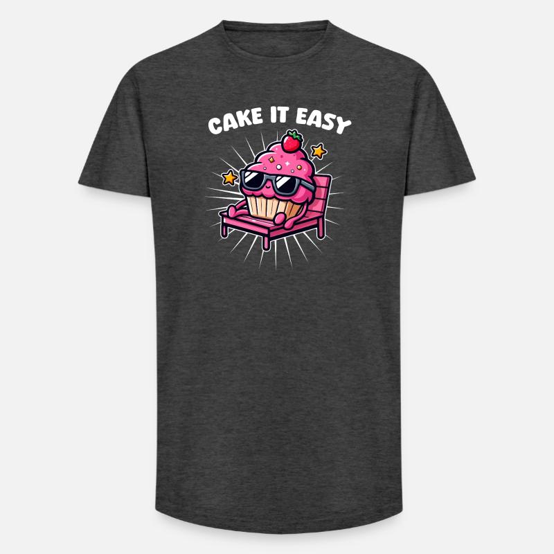 Cupcake Chill Cake Es ist einfach - Long Fit Männer T-Shirt - Anthrazit