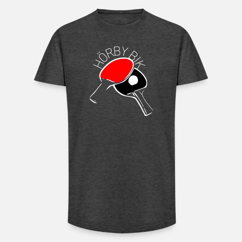 Horby_BIK_logga - Long Fit Männer T-Shirt - Anthrazit