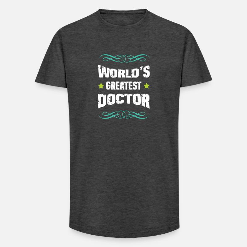 Weltbester Doktor TShirt Design - Long Fit Männer T-Shirt - Anthrazit
