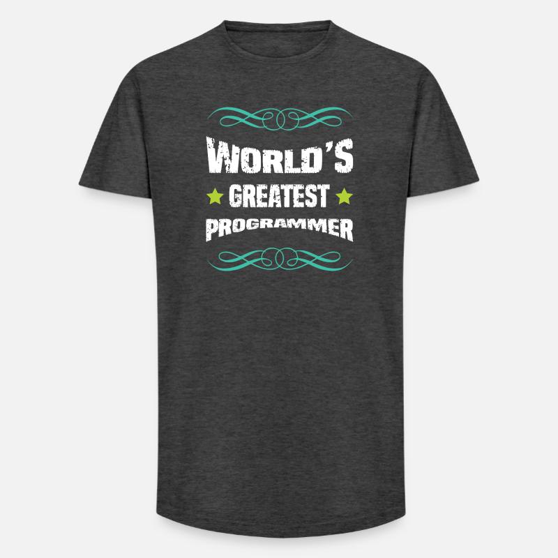 Weltbester Programmierer Shirt - Long Fit Männer T-Shirt - Anthrazit