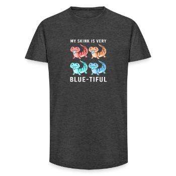 Lizard - Long Fit Men's T-Shirt - charcoal grey - Front - AI Model Male 185 light (185cm)