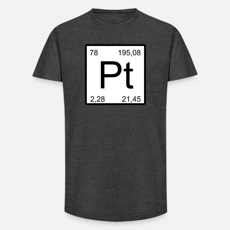 Platinum Pt Element Typog - Long Fit Men's T-Shirt - charcoal grey