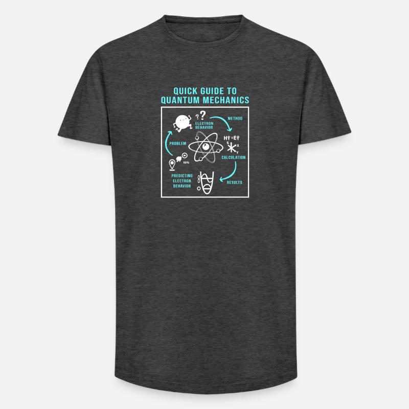 Quantenphysik Quanten Physik Quantensprung - Long Fit Männer T-Shirt - Anthrazit