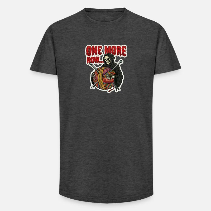 Noch Eine Reihe... Sensenstrick - Long Fit Männer T-Shirt - Anthrazit