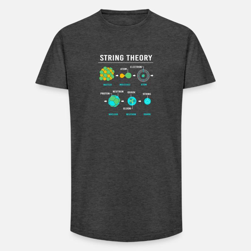 Quantenphysik Quanten Physik Quantensprung - Long Fit Männer T-Shirt - Anthrazit