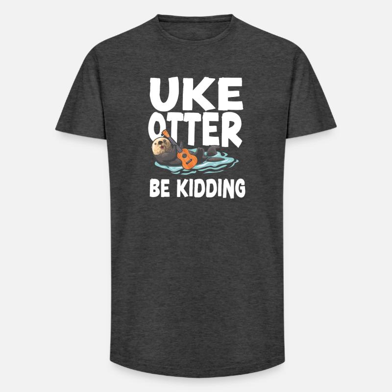 Hawaiian Ukulele Uke Otter Pun Uke - Long Fit Männer T-Shirt - Anthrazit