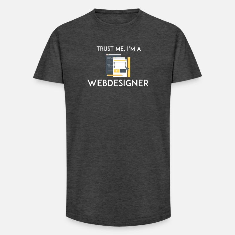 Vertrau mir, ich bin Webdesigner - Long Fit Männer T-Shirt - Anthrazit