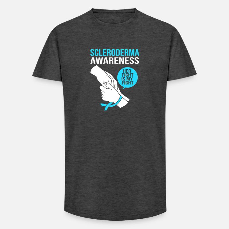 Scleroderma - Long Fit Men's T-Shirt - charcoal grey