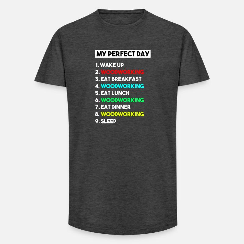 Maître menuisier Fabricant de sciures Menuisier - T-shirt coupe longue homme - charbon