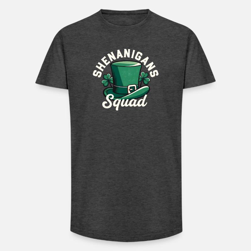 Shenanigans Squad Leprechaun-Hut - Long Fit Männer T-Shirt - Anthrazit