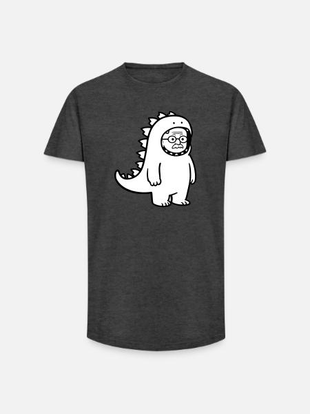 Karnevalmuffel Opa - Long Fit Männer T-Shirt - Anthrazit