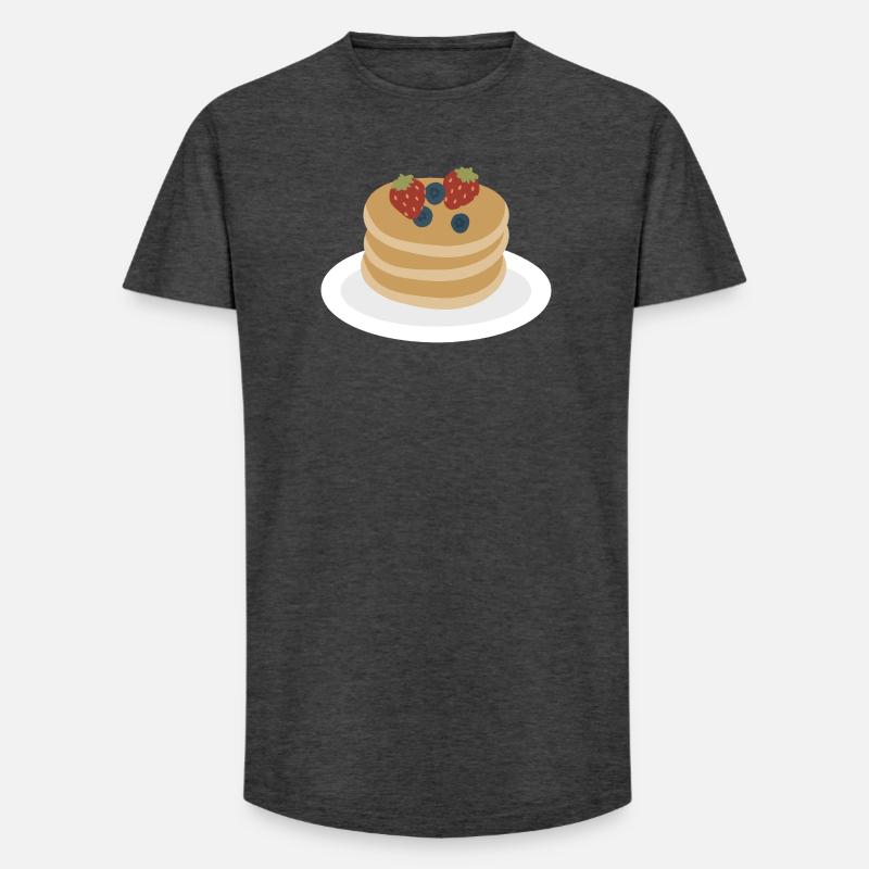 Berry Pancake Stack Artwork - Long Fit Men's T-Shirt - charcoal grey