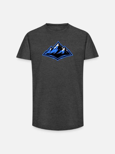 Mountains Symbol Alps - Long Fit Men's T-Shirt - charcoal grey