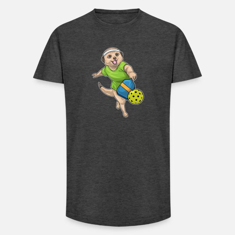 Erdmännchen Pickleball - Long Fit Männer T-Shirt - Anthrazit
