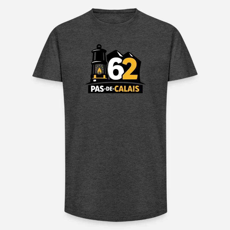 62 Pas de Calais Emblem - Long Fit Männer T-Shirt - Anthrazit
